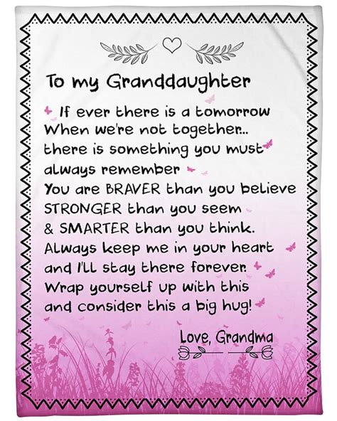 Customized Love Letter To Granddaughter From Grandma Cozy Etsy
