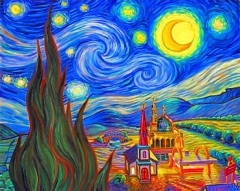Starry Night Paint By Numbers Canvas Paint By Numbers