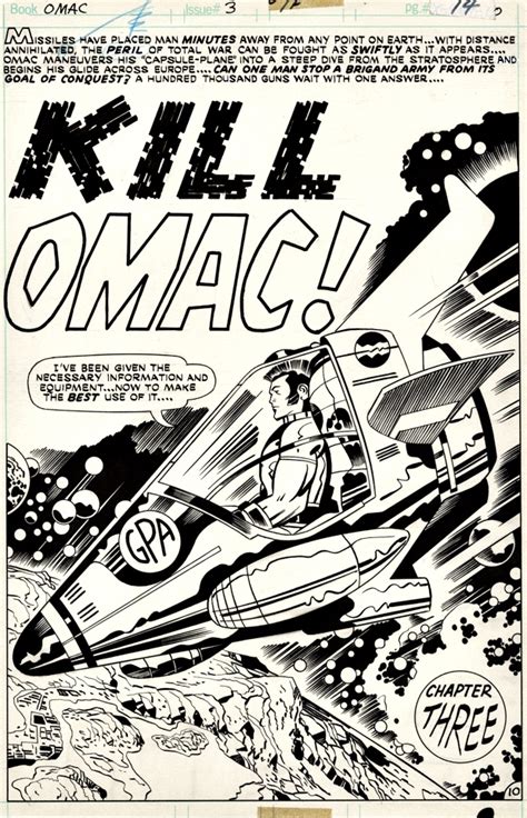 Jack Kirby Omac 3 Chapter Splash In Greg Goldsteins Collection