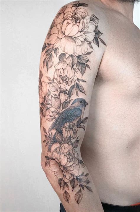 Full Half Sleeve Tattoos Tattoos For Women Flowers Bird Tattoos For