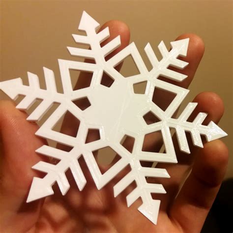 3d Printable Simple Snowflake By Nercury