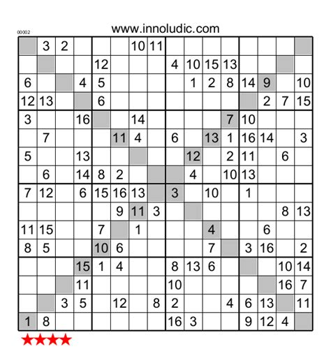 Here you can get new 16x16 sudokus daily with solutions. Super Sudoku