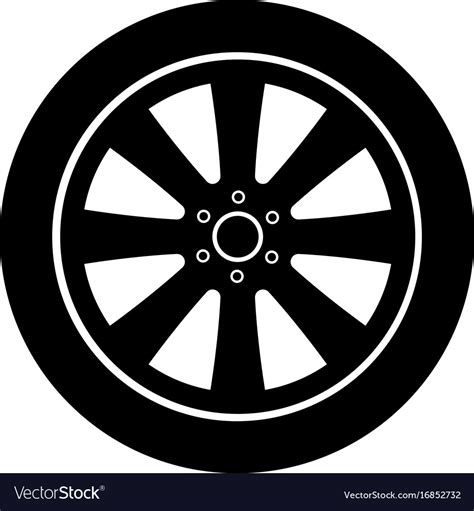 Car Wheel Royalty Free Vector Image Vectorstock
