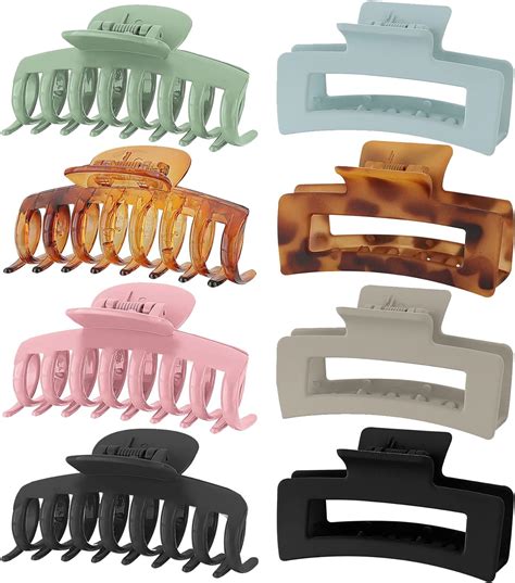 8 colors lolalet strong hold hair claw clips 2 styles nonslip medium large jaw clip for women