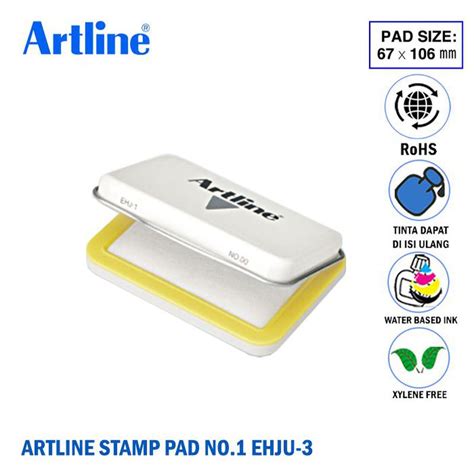 Artline Stamp Pad Ehju 3 No1 67 X 106mm Uninked