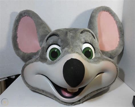 Chuck E Cheese Rockstar Walkaround Mascot Mouse Costume Head Very