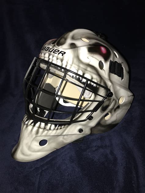 This Skull Zombie Goalie Mask We Painted Goalie Mask Custom