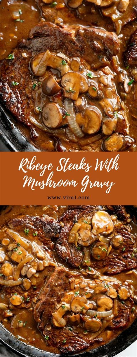 8 ounces sliced baby bella mushrooms. Ribeye Steaks With Mushroom Gravy - Viral Recipes