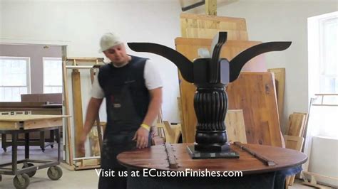 Standard chair height is 18″ from the seat to the ground. How To Install A Pedestal Base On A Dining Table - YouTube