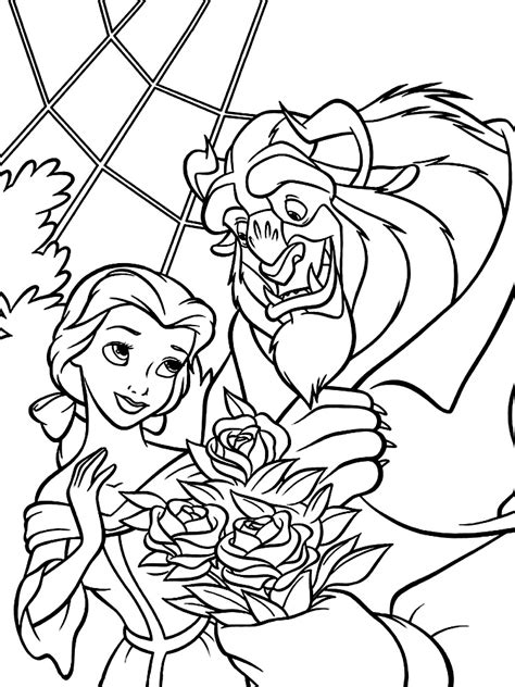 Dibujos Para Colorear La Bella Y La Bestia Colorear dibujos