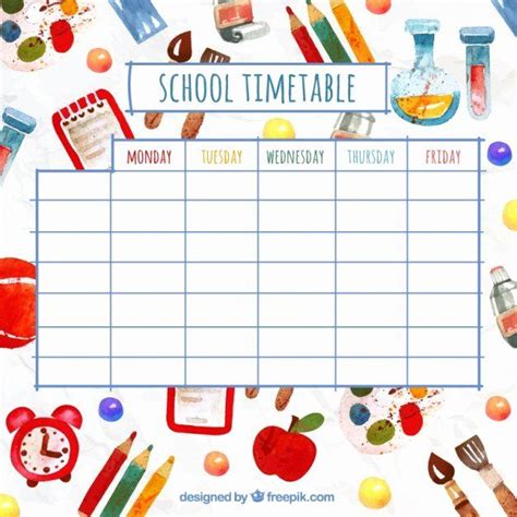 Cute Class Schedule Maker Best Of Timetable Vectors S And Psd Files