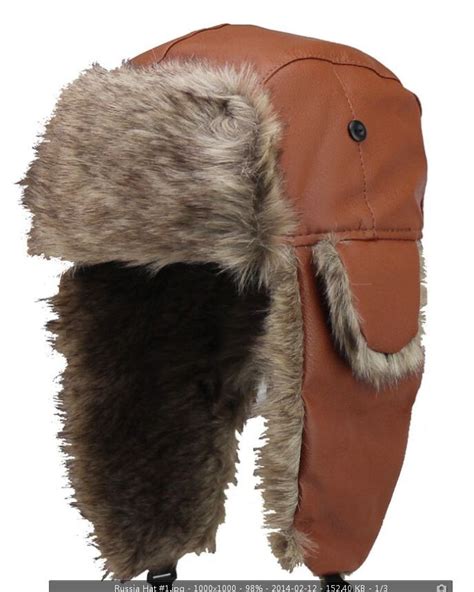 New Unisex Canadian Beaver Fur Hat Pu Lerther Warm Ushanka Trapper