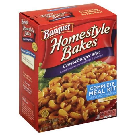 Banquet Homestyle Bakes Cheeseburger Mac Complete Meal Kit 271 Oz
