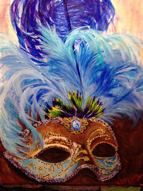 Venetian Mask Acrylic9x12 Canvas Mask Painting Painting And Drawing