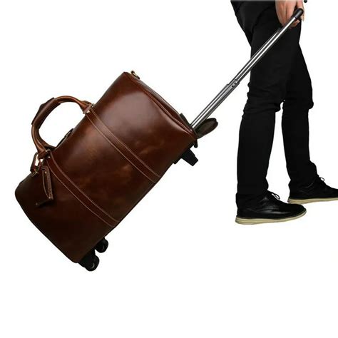 Leather Duffle Bags On Wheels Iqs Executive