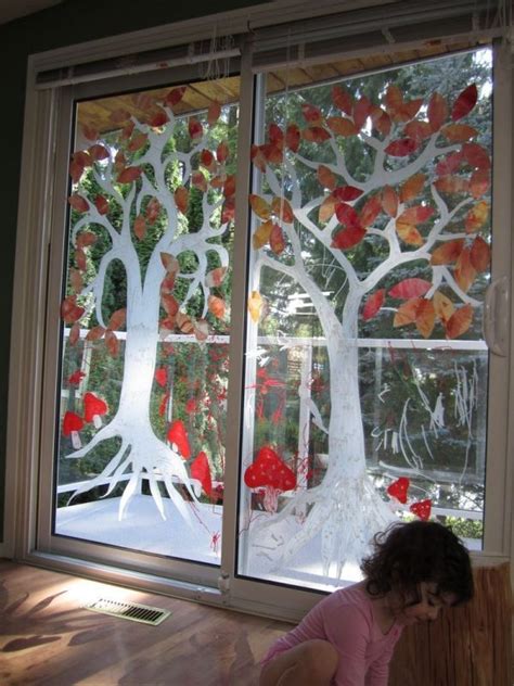 Sie möchten ihr fenster festlich gestalten? Mit Kindern schöne Fensterbilder im Herbst basteln und malen | Glasmalerei-designs ...