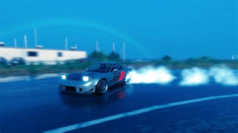 Wallpaper Drift Cars Mazda RX 7 The Crew 2 In Game Screen Shot