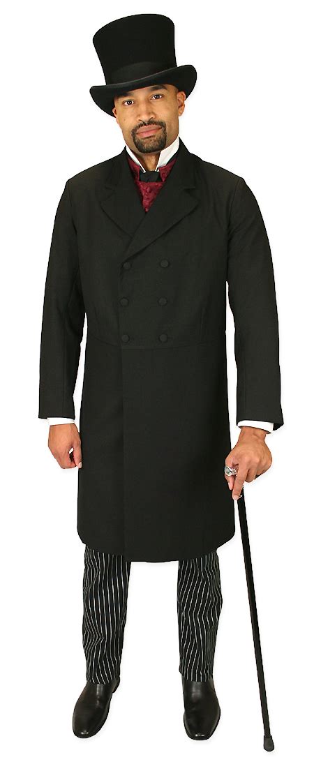 511019 Black 072a96 Wahmaker By Scully Mens Double Breasted Wool Frock