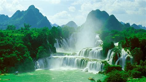 China Guangxi Travel Jungle Waterfall 4k Ultra Hd Preview