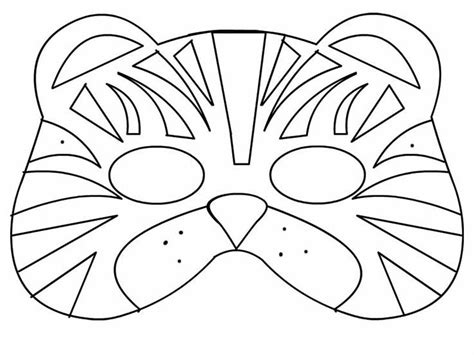 Desenho de Máscara de tigre para colorir Tudodesenhos