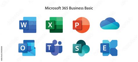 Set Icons Microsoft Office 365 Microsoft 365 Business Basic