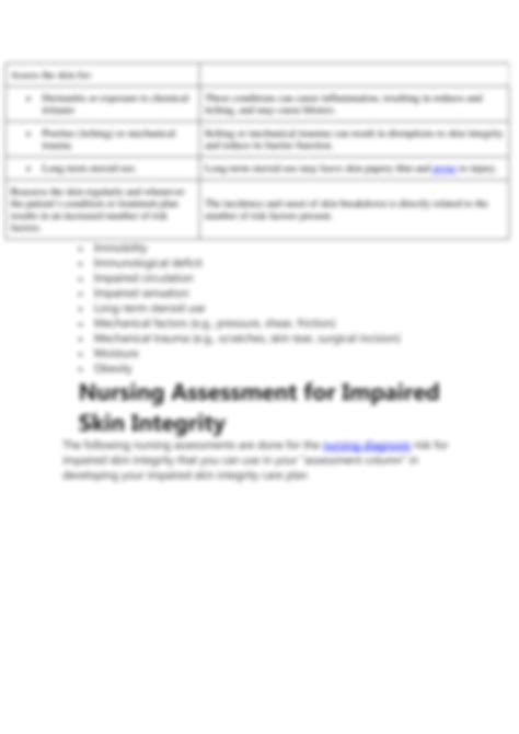 Solution Nursing Care Plan Dermatitis Studypool