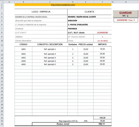 Facturacion En Excel Con Base De Datos Sample Excel Templates