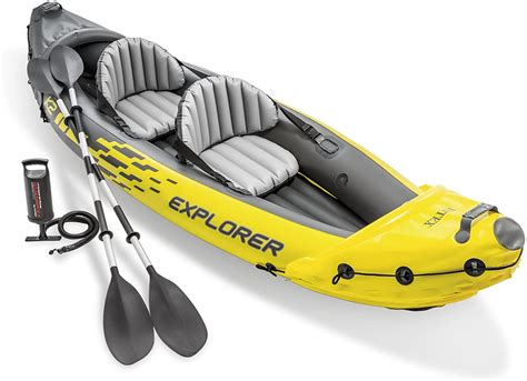 Intex Explorer K2 Kayak 2 Person Inflatable Kayak Set With Aluminum