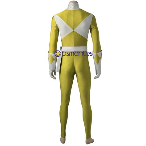 Yellow Ranger Cosplay Costume Mighty Morphin Power Rangers Artificial