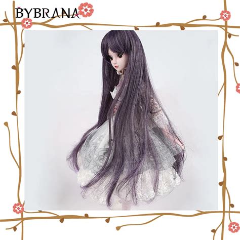 Bybrana Free Shipping Bjd Wig Size 1 3 1 4 High Temperature Wig Bjd Sd Doll Wigs With Bangs