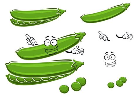 Cartoon Green Pea Pod Character Stock Vector Image By ©seamartini 81547702