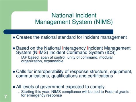 The National Incident Management System Nims Quizlet - PPT - Brief Overview: The NRP and its Worker Safety and Health Support