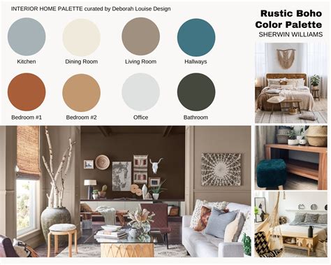 Rustic Boho Paint Color Scheme Prepackaged Professional Interior Design