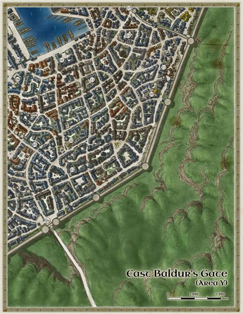 Baldurs Gate Area Y Fantasy City Map Fantasy Map Fantasy City