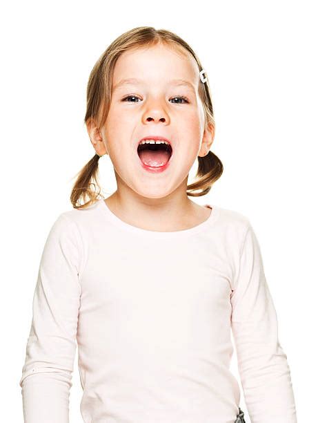 Royalty Free Cute Child Little Girls Mouth Open Pictures Images And