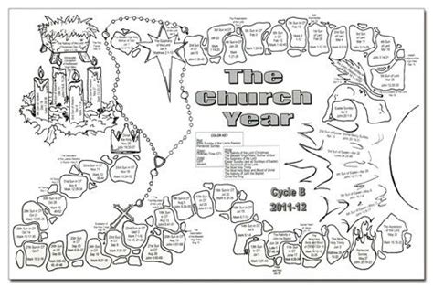 Liturgical Calendar Catholic Coloring Page Pages Sketch Coloring Page