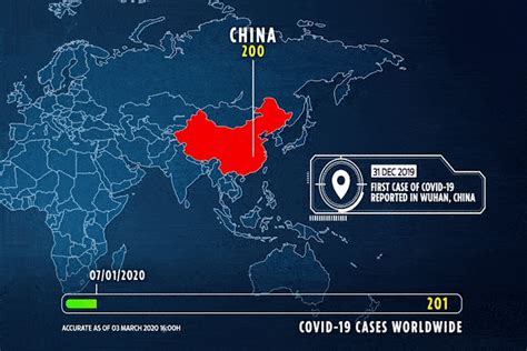 This map tracks the novel coronavirus outbreak in each country worldwide. Coronavirus cases hits 100,000 as chilling new animation ...