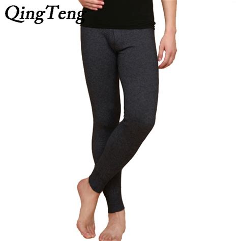 Qingteng Black Tights Thermal Underwear Merino Wool Mens Long Johns