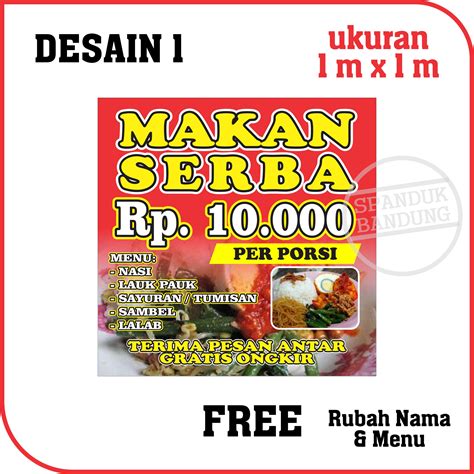 Plang Promo Makan Spanduk Promo Nasi Padang Warteg Rumah Makan