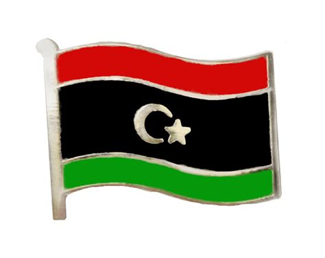 Libya Wavy Flag Pin Badge
