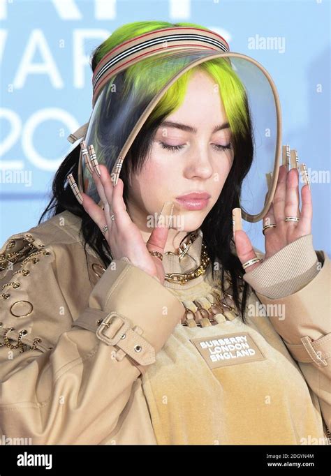 Billie Eilish Arriving For The Brit Awards 2020 At The O2 Arena London