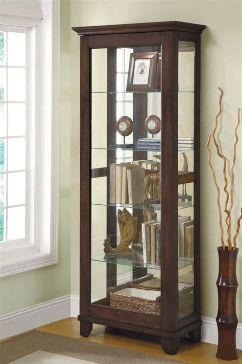 What distinguishes a quality curio is. Medium Brown Curio Cabinet from Coaster (950187) | Coleman ...