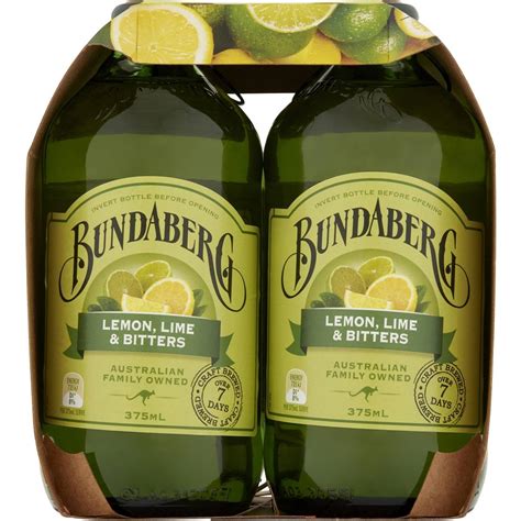 Bundaberg Lemon Lime & Bitters 4x375ml | Woolworths