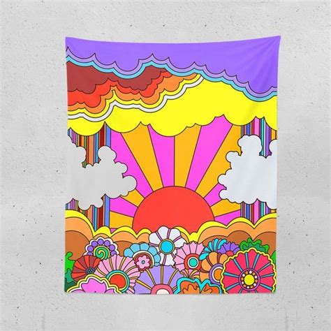 Trippy Tapestry Psychedelic Tapestry Hippie Tapestries Psychedelic