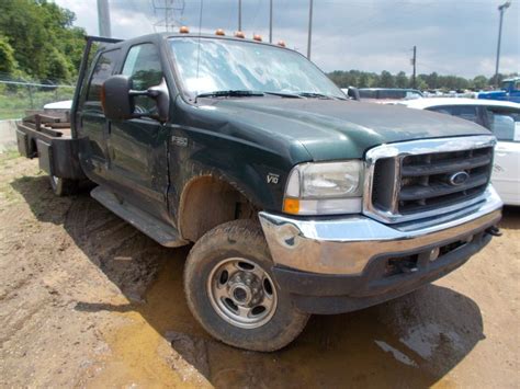 2003 Ford F350 4x4 Flatbed Truck Sn 1ftsw31593eb38149 V10 Gas Eng 6