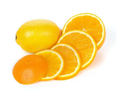 Sliced Orange And Lemon Fruit Stock Photo Image Of Health Color