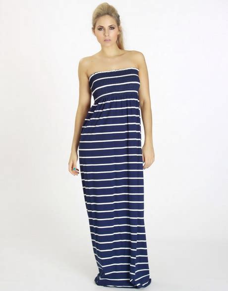 Blue And White Maxi Dress Natalie