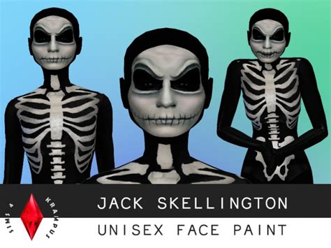 Jack Skellington Face Paint At Sims 4 Krampus Sims 4 Updates