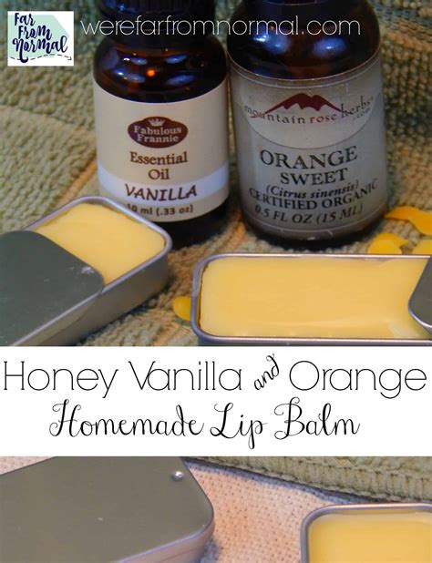 Easy Diy Lip Balm Honey Orange And Vanilla Flavored