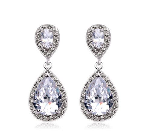 Fine Jewelry Collection Water Drop Diamond Dangle Earrings♥ On Storenvy